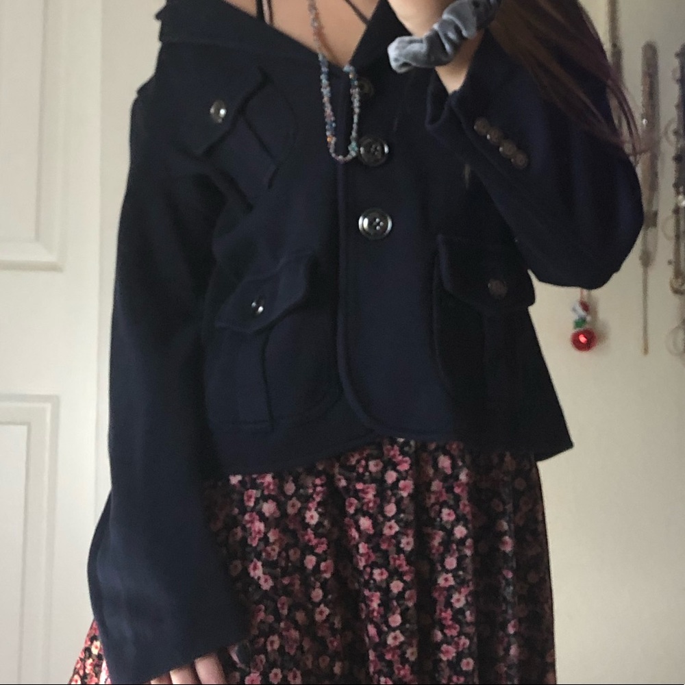 Talbots petite navy blue jacket